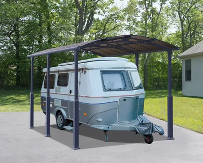 Image de Carport 18.2m² gris anthracite - Palram - 705913 - alpine 5000