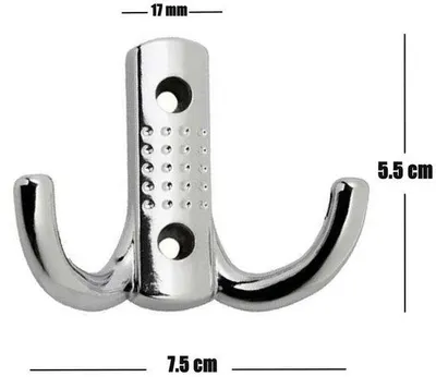 Produktbild von Wandhaken Set 20-teilig Doppelhaken aus Metall Grau
