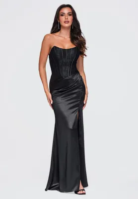 Produktbild von LARICA Abendkleid Maxikleid Glamour LA-OM-DLR468 black M