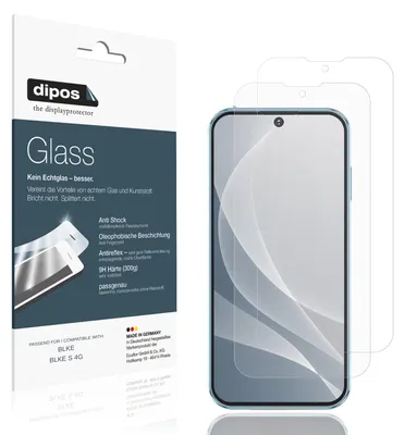 Produktbild von 2x Schutzfolie für BLKE BLKE S 4G matt - Anti-Shock 9H Folie dipos Glass Kunststoffglas