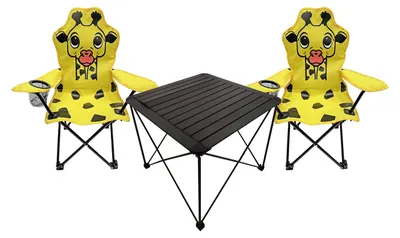 Produktbild von 3tlg Kinder Campingmöbel Set Outdoor Campingstuhl Anglerstuhl Tisch
