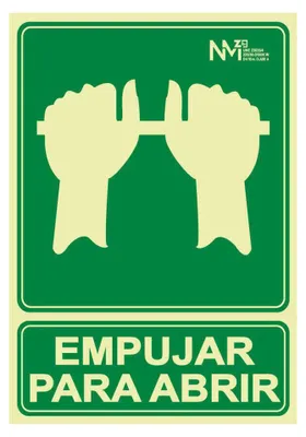 Image de Panneau D'empujar Para Abrir - Classe B - Pvc 0,7 Mm, 22,4 X 30 Cm