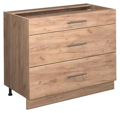 Produktbild von Küchenunterschrank Vicco Fame-Line Goldkraft Eiche/Goldkraft Eiche 100 cm, AP Eiche, Model 61634
