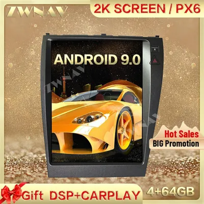 Image de Autoradio Android 13 - Écran de 12,1 pouces - Écran tactile - Compatible avec Lexus ES350 (2007-2012)