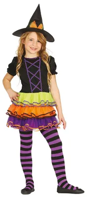 Produktbild von Bunte Hexe Kostüm für Kinder, Gr. 98-146, Größe:98/104