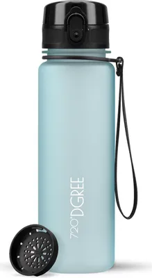 Produktbild von uberBottle softTouch Trinkflasche mit Sieb 500ml / Ice Blue/ 720DGREE