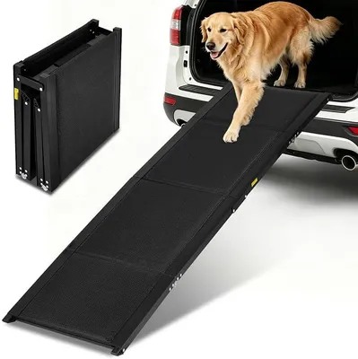 Imagen del producto de Rampa para perros de 160 x 44 cm, plegable, para coche/SUV/camión, con capacidad de carga de hasta 70 kg