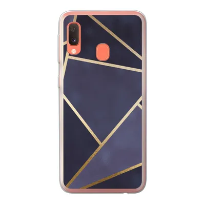 Produktbild von MuchoWow® Handyhülle Schutzhülle Hülle für Samsung Galaxy A20e Marmor - Blau - Collage Silikon Softcase Handy Hülle - Abdeckung