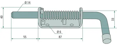 Obrázok produktu pre Uzáver s pružinovou závorou, priemer 142 mm, 14 mm