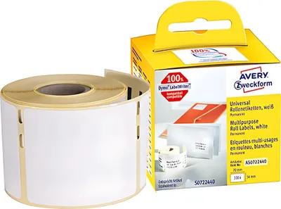 Immagine prodotto di AVERY Etichette in rotolo Zweckform, 70 x 54 mm, bianco