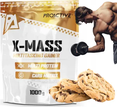 Immagine prodotto di Proactive X-Mass weight GAINER multi proteine carboidrati Aumento della massa muscolare Gusto: biscotti 1 kg