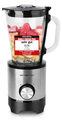 Zdjęcie produktu dla Blender z szklanym dzbankiem o pojemności 1,5 litra, wolny od BPA, moc 500 W