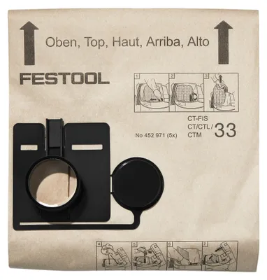 Image de Sac à filtre pour aspiration à sec FIS-CT 33/5 - FESTOOL - 452971