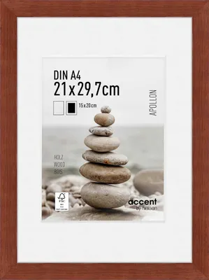 Produktbild von accent by nielsen Holz Bilderrahmen Apollon, 21x29,7 cm (A4), Wengé