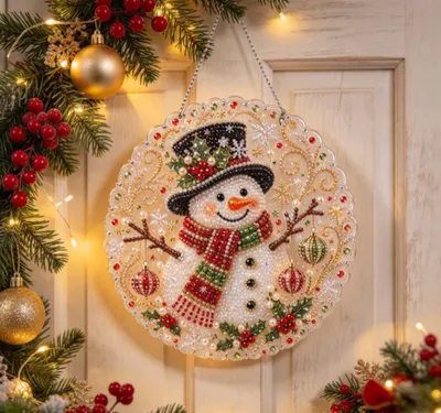Produktbild von Diamond Painting Weihnachten,Wanddeko für Weihnachten,Weihnachtsdeko Deko Hängend Kreatives DIY(6)