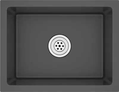 Image de vidaXL Evier à encastrer fait main noir acier inoxydable