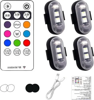 Produktbild von Motorrad-Beleuchtungssystem - Blinkender LED-Kopfstreif mit Fernbedienung.