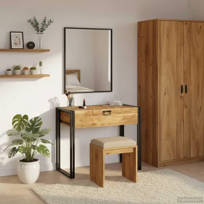 Produktbild von vidaXL Schlafzimmer-Frisiertische mit Speicher Braun Massivholz Akazie