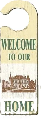 Produktbild von Türschild Türhänger - WELCOME TO OUR HOME - Shabby