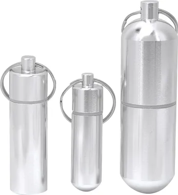 Produktbild von 3 Stück Pillendose, Oxidationsfarbene Aluminiumlegierung, tragbarer, versiegelnder Medizinbox-Behälter