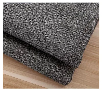 Produktbild von Polsterstoff 1 Stück Möbelstoff Meterware 200cm x 150cm Leinenstoff für Sofas und Sessel (Dunkelgrau)
