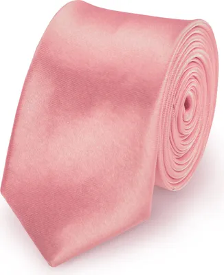 Produktbild von Krawatte Altrosa slim aus Polyester einfarbig uni schmale 5 cm