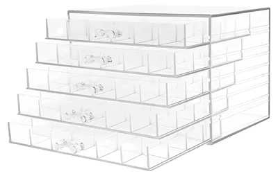 Produktbild von Nagelkunst Aufbewahrungsbox, 120 Fächer, Staubresistentes Design, Klar