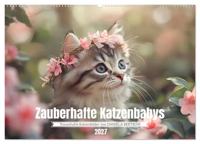 Produktbild von Zauberhafte Katzenbabys (Wandkalender 2027 DIN A2 quer), CALVENDO Monatskalender