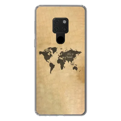 Produktbild von MuchoWow® Handyhülle Schutzhülle Hülle für Huawei P40 Lite Weltkarte - Schwarz - Sprichwörter Silikon Softcase Handy Hülle - Handy