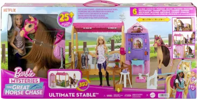 Produktbild von Mattel Games Barbie Mit Pferd Und Stallpuppe Rosa  Rosa One Size