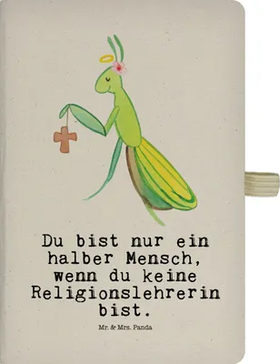 Produktbild von Mr. & Mrs. Panda Journal Religionslehrerin Herz - Transparent - Geschenk, Reisetagebuch, Spruch, Tagebuch, A5 Heft, Lustig, Grundschule, notizbuch, Adressbuch, Witzig