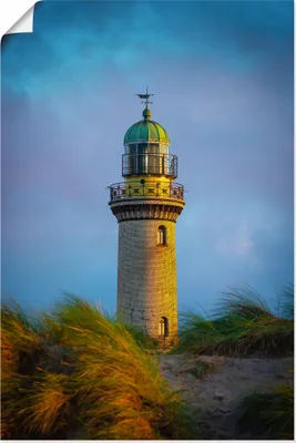 Produktbild von ARTland Poster Leuchtturm in Warnemünde Größe: 60x90 cm