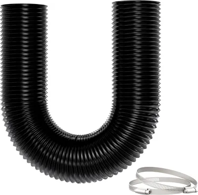 Produktbild von Abluftschlauch 125 mm, 2.5 m, flexibles Aluminium, 2 Schlauchschellen, für Abluftventilator