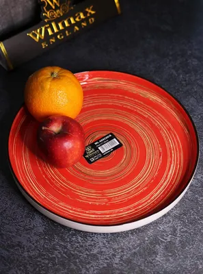 Zdjęcie produktu dla Talerz Wilmax 28 cm, czerwony, porcelanowy WL-669220/A