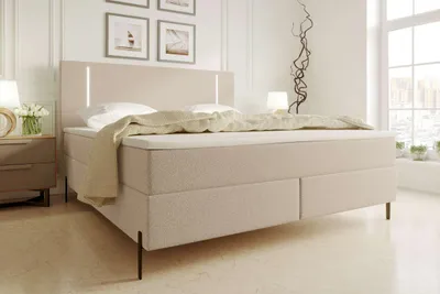 Produktbild von 99rooms Favon Boxspringbett Strukturstoff NEVE Beige 160x200 cm