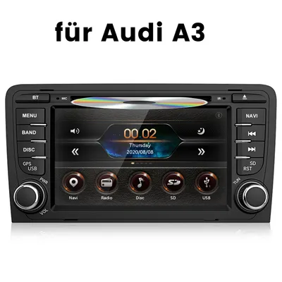 Produktbild von 7" Autoradio Für Audi A3 S3 RS3 2003-2012 BT DVD GPS SAT Navigation USB RDS DAB+