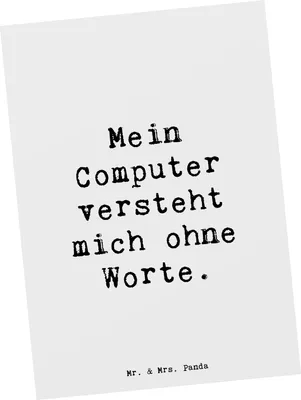 Produktbild von Mr. & Mrs. Panda Postkarte Spruch Verständnisvoller Softwareentwickler - Weiß - Geschenk, Computersysteme, handgefertigte Geschenke, Beruf, Ansichtskarte, Postkarten