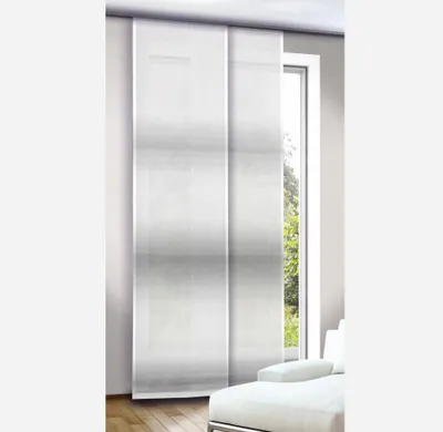 Produktbild von Flächenvorhang „Anja“ ohne Zubehör:  Farbe: Grau Größe (HxB): 245x60cm