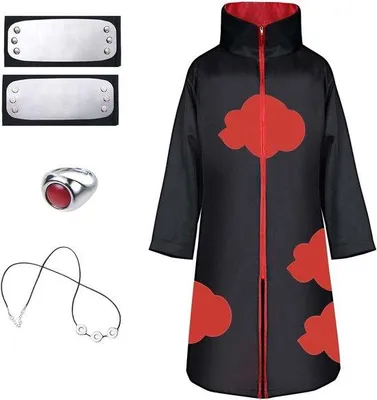 Productafbeelding van Akatsuki Kostuum met Cape voor Uni, Perfect voor Hokage Ninja Thema Feestjes en Cosplay