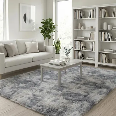 Produktbild von Fluffy Hochflor Shaggy Teppich Grau, Größe:160x230 cm
