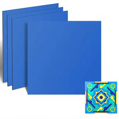 Produktbild von ATOMSTACK Laser Farbige Sperrholzplatte Linde Holz–4 Stück 30x30x3cm, Unbehandeltes Holzplatte für Schneiden & Gravieren, DIY & Handwerksprojekte-Blau