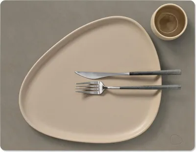 Obrázek produktu pro LIND DNA Prostírání Nupo - kůže - křemenná šedá - 45 x 35 cm - 2 kusy