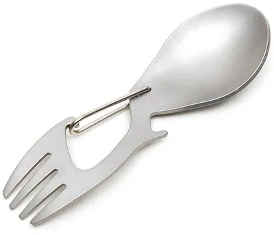 Image de Couteau de camping léger - Outil multifonction 3-en-1 - Acier titane - Équipement pratique pour les activités de plein air