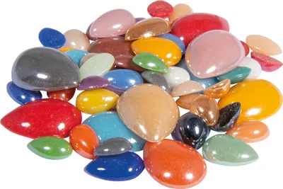 Produktbild von Glas-Mosaiksteine "Diamond", Bunter Mix, ca. 180 g Tropfen