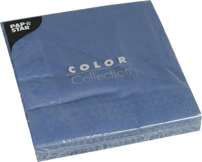 Produktbild von 20 Servietten, 3-lagig 1/4-Falz 40 cm x 40 cm dunkelblau