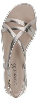 Produktbild von Caprice Damen Sandale aus Leder mit Slingback-Riemen 9-28100-44, Größe:39 EU, Farbe:Gold