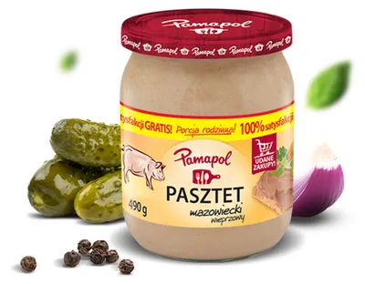 Produktbild von Pamapol Mazowiecki Schweinepastete, 490 g