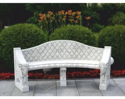 Produktbild von Casa Padrino Barock Beton Gartenbank Grau 196 cm - Barock Garten & Terrassen Möbel