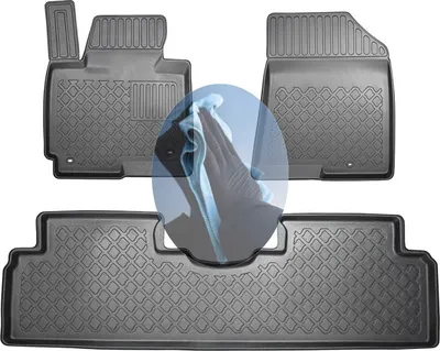 Produktbild von Z518611 TPE-Gummifußmatten kompatibel mit  Kia Carens Edition 7 4 RP Van Kombi 5-türer 2013-2019 7Sitze (1. + 2. Sitzreihe)