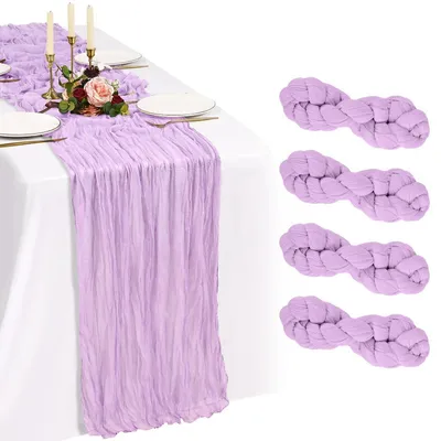 Produktbild von Käsetuch Tischläufer Extra Breit 90x300cm Lila 4 Stück
